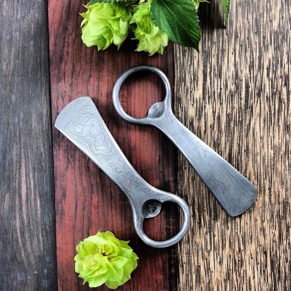 Damascus Churchkey Bottle Opener - Guildwerks